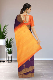 Purple Kanjivaram Pure Silk Saree 10076133