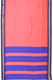 Coral Pink Vegan Silk Kanjivaram Saree 10077928