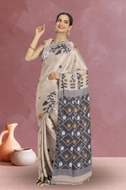 Brown Bengal Handwoven Cotton Saree 10075350