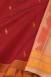 Maroon Kanchi Silk Cotton Saree 10077973