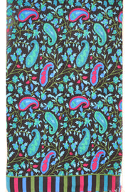 Blue Kani Printed Soft Silk Unisex Stole 10077883