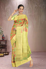 Android Green Printed Kanjivaram Silk Saree 10075582