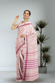 Grey Dhaniakhali Cotton Saree Without Blouse 10075205