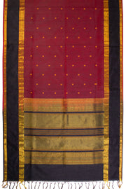 Maroon Handloom Kanchi Silk Cotton Saree 10077994