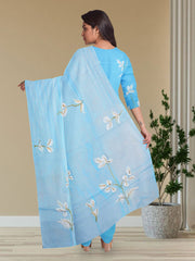 Blue Hand Painted Co-ord Set 10073739