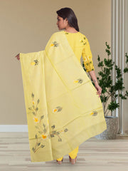 Yellow Hand Painted Co-ord Set 10072967