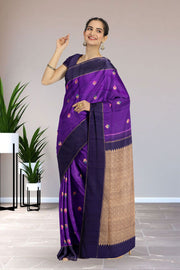 Purple Kanjivaram Pure Silk Saree 10076113