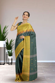 Green Handloom Chettinad Cotton Saree 10075108