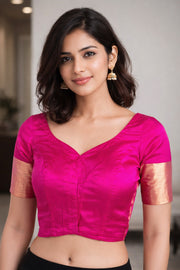 Pink Kanjivaram Soft Silk Blouse 10076982