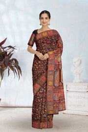 Black Handloom Kashmir Kani Silk Saree 10075404