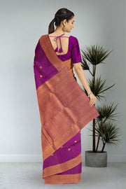 Purple Kanjivaram Pure Silk Saree 10076116