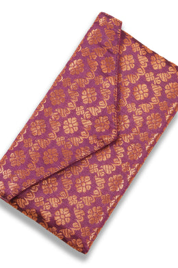 Purple Handcrafted Banarasi Mobile Wallet 10069672