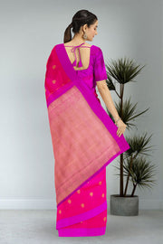 Pink Kanjivaram Pure Silk Saree 10076114