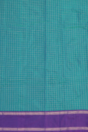 Blue Vegan Silk Kanjivaram Saree With Checks Design 10077935