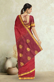Maroon Kanjivaram Pure Silk Saree 10076108
