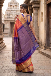 Kanjivaram Pure Zari Korvai Silk Saree 10044246