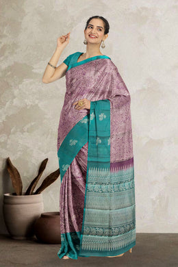 Violet Handloom Kanjivaram Soft Silk Saree 10066258
