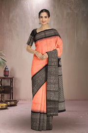 Orange Gadwal Kuttu Silk Saree 10075418