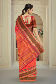 Orange Kanjivaram Pure Silk Saree 10076140