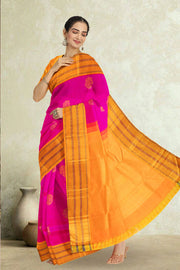 Mexican Pink Korvai Kanjivaram Silk Saree 10075659