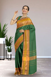 Green Handloom Kanchi Cotton Saree 10071715