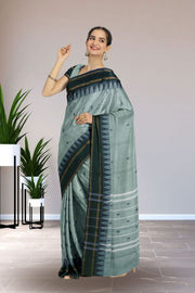 Green Handloom Chettinad Cotton Saree Without Blouse 10075192