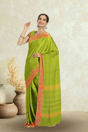 Green Handloom Chettinad Cotton Saree 10075090