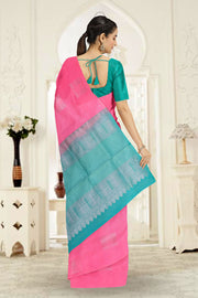Pink Handloom Kanjivaram Soft Silk Saree 10063780