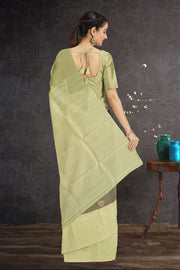 Green Korvai Kanjivaram Pure Zari Saree 10076136