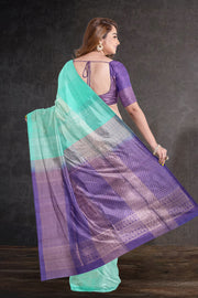 Blue Handloom Kanjivaram Soft Silk Saree 10075683