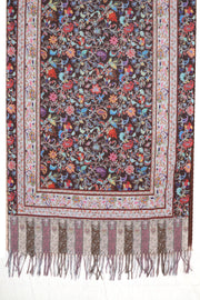 Black Kani Printed Wool Unisex Stole 10077887