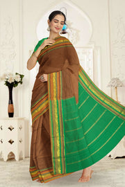 Brown Sugar Kanjivaram Vegan Silk Saree 10075541
