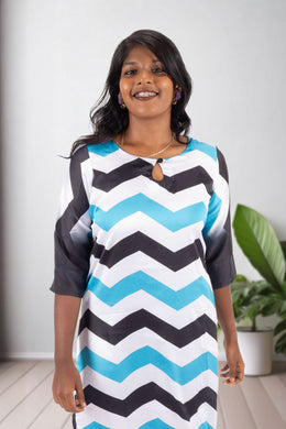 Multicolour Printed Vegan Charmeuse Silk Dress 10074055