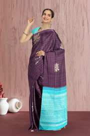 Congo Brown Pure Zari Kanjivaram Silk Saree 10063144