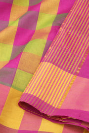 Multicolor Checks kanchi Silk Cotton Saree 10077965