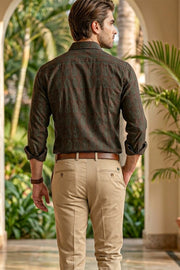 Brown Bagh Printed Full Sleeve Men's Cotton Shirt 10076877