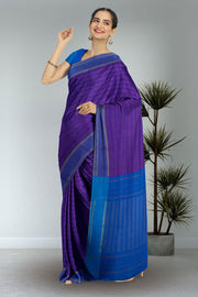 Blue Art Silk Kanjivaram Saree With Checks Design 10076335