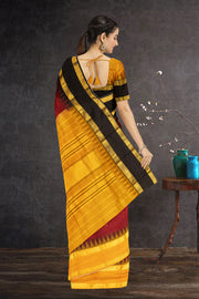 Maroon Korvai Kanjivaram Silk Saree 10065789