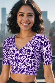 Purple Batik Rayon Blouse 10075021