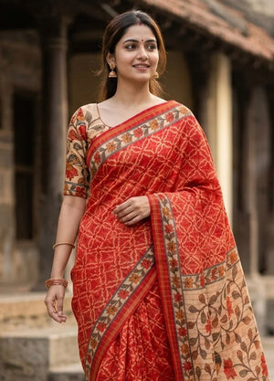 Semi Linen Saree