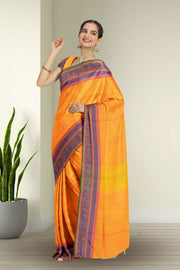 Yellow Handloom Kanchi Cotton Saree 10071774