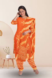 Orange Batik Printed Co-ord Set 10066205
