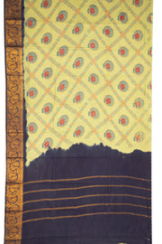 Light Yellow Sungudi Saree 10078063
