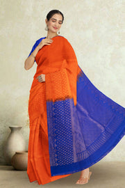 Orange Handloom Kanjivaram Soft Silk Saree 10075673