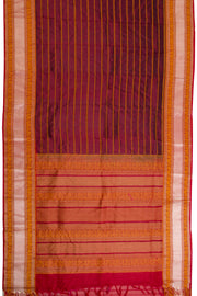 Maroon Handloom Kanchi Silk Cotton Saree 10077998