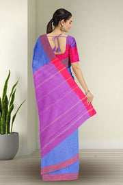 Blue Art Silk Kanjivaram Saree With Checks Design 10076318