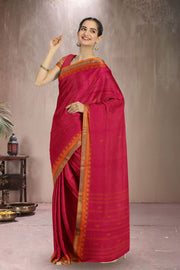 Red Handloom Chettinad Cotton Saree 10075117