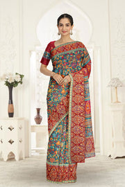 Green Handloom Kashmir Kani Silk Saree 10075402