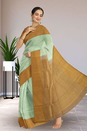 Tea Green Nakashi Kanjivaram Silk Saree 10075623
