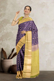 Blue Pure Silk Kanjivaram Saree 10071881